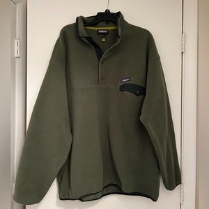 Men’s Patagonia Synchilla Snap-T Fleece Pullover, Green, XXL